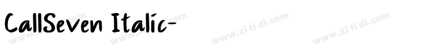 CallSeven Italic字体转换